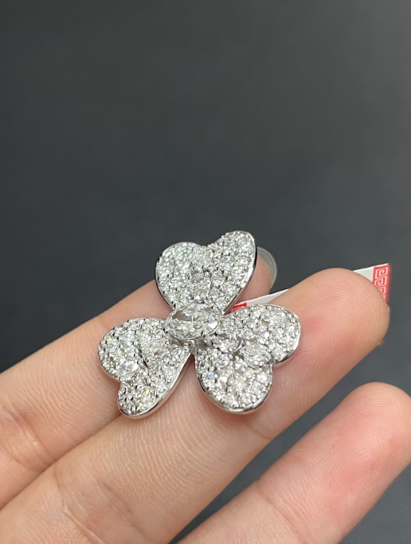 2.80 Carat Lab Grown Diamond Pendant in 14K White Gold