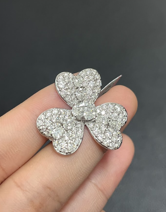2.80 Carat Lab Grown Diamond Pendant in 14K White Gold