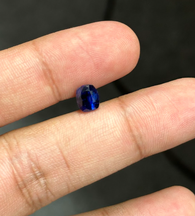1.70 Carat Cushion cut Sri Lanka Royal Blue	Heat  Sapphire Loose stone