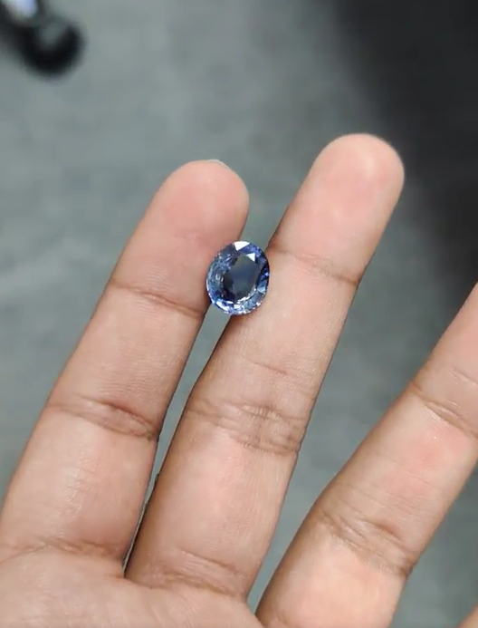 6.03 Carat Oval No-Heat    Madagascar  Blue-Green     Sapphire Loose stone