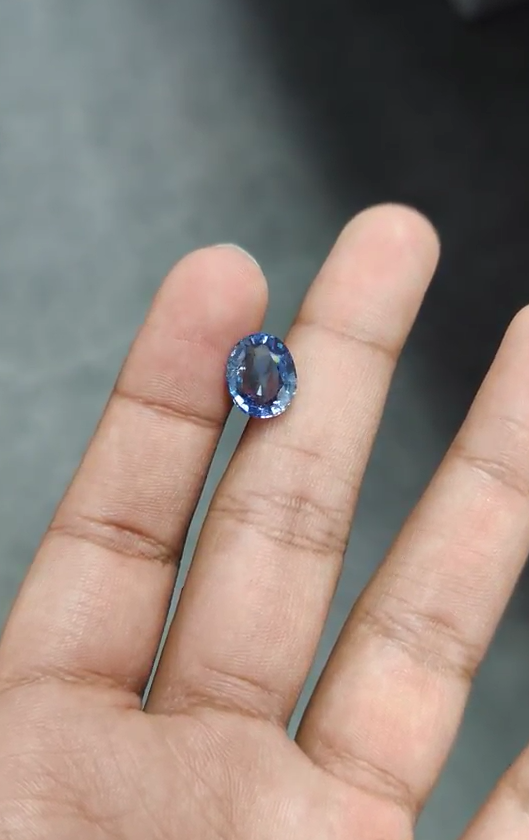 6.03 Carat Oval No-Heat    Madagascar  Blue-Green     Sapphire Loose stone