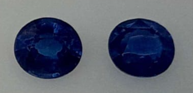 3.02 CaratOval pair Heat Sri Lanka Royal Blue Sapphire Loose stone