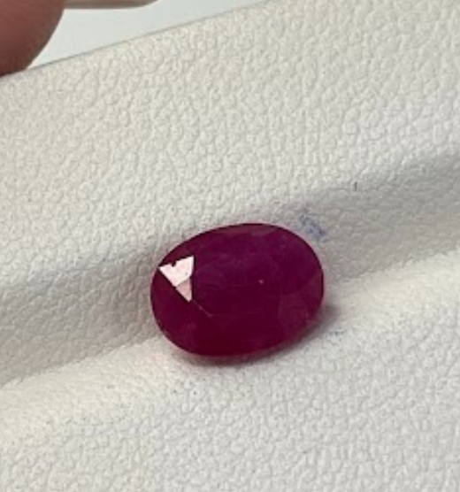 2.83 Carat Oval Heat Pinkish-Red Ruby Loose stone