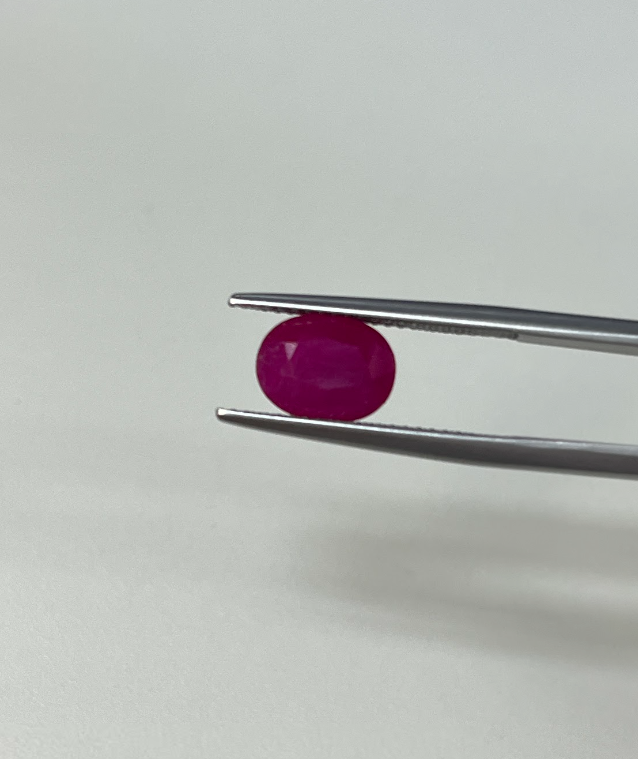 2.83 Carat Oval Heat Pinkish-Red Ruby Loose stone