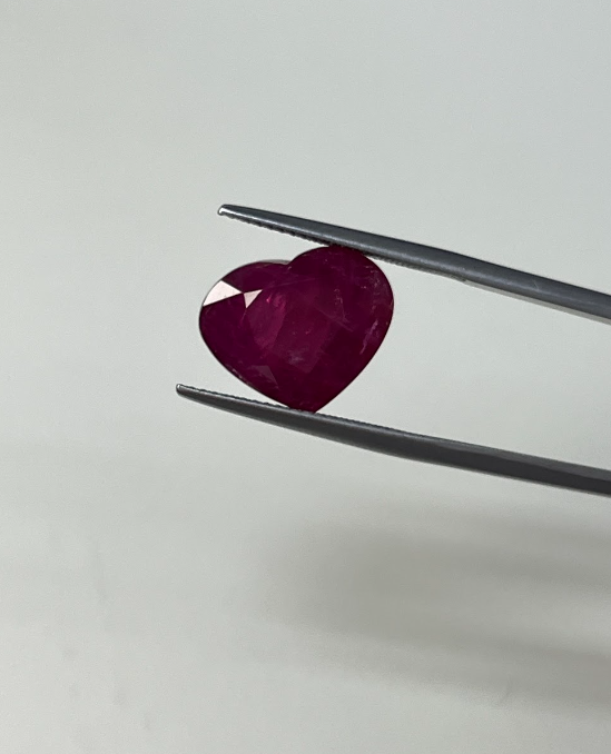11.23 Carat Heart Shape Red Ruby Loose stone