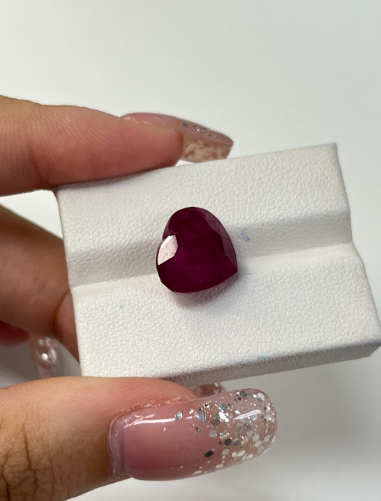 11.23 Carat Heart Shape Red Ruby Loose stone