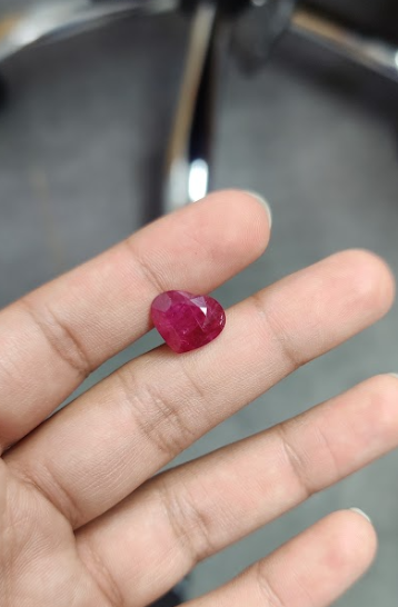 11.23 Carat Heart Shape Red Ruby Loose stone