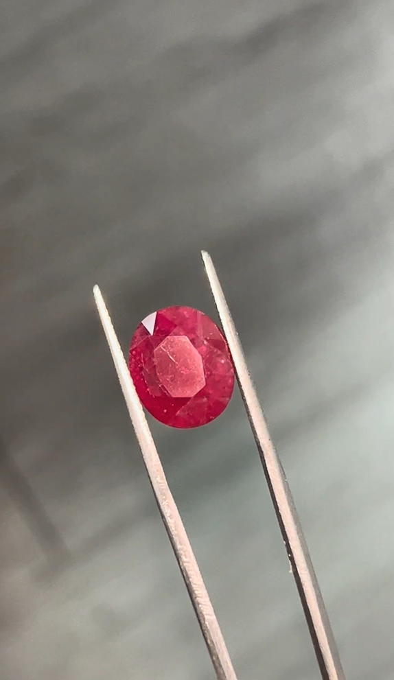 7.11 Carat Oval No-Heat Red Ruby Loose stone