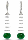 16.52 carat Natural Emerald 18K WG Earrings