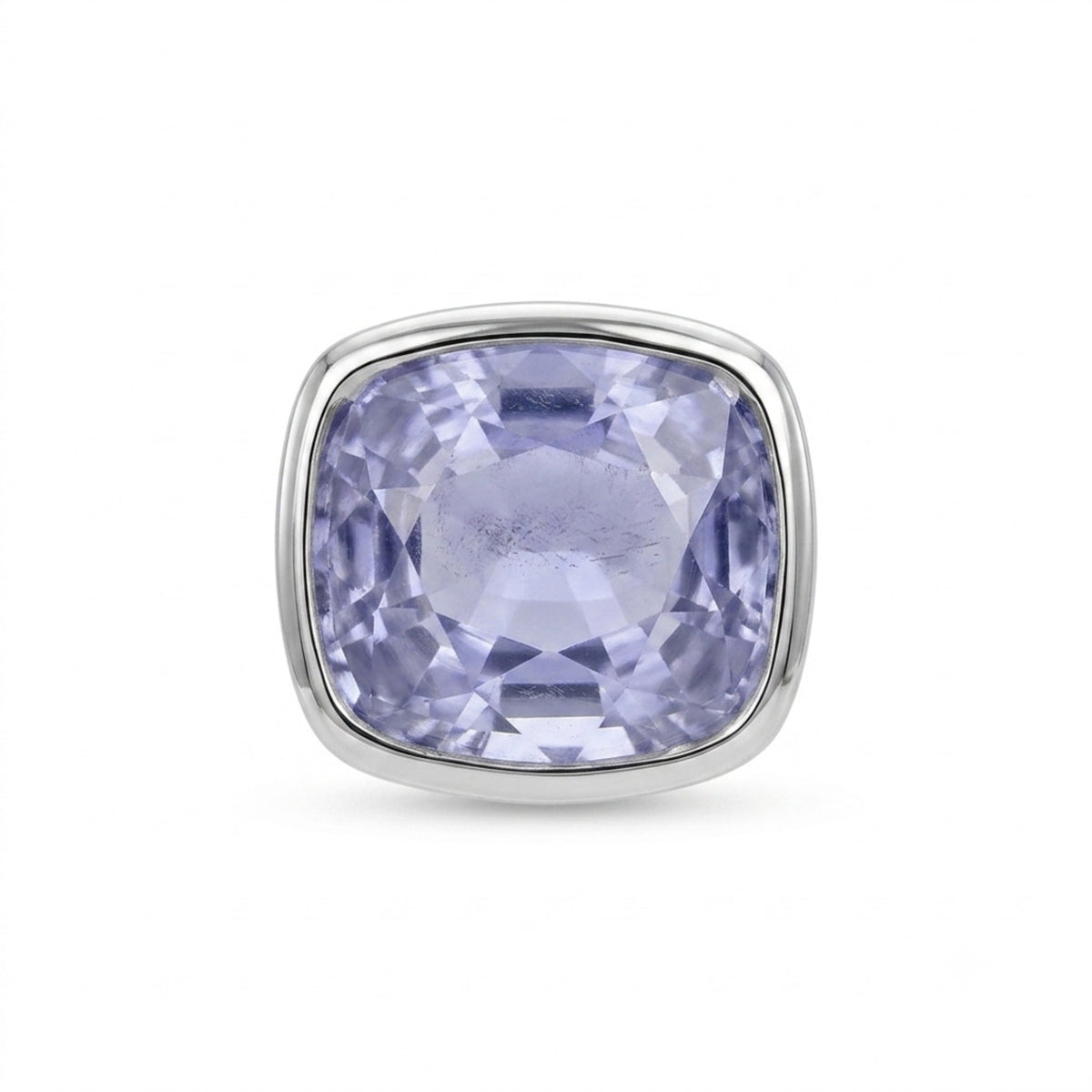 0.97 Carat Lavender Sapphire Pendant Necklace in 14K White Gold