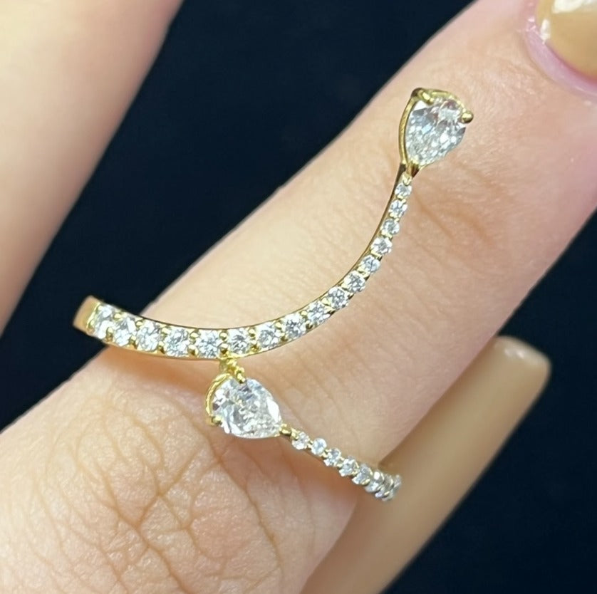0.54 carat Lab diamond 18K Yellow gold ring