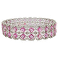 26.96 Carat Pink Sapphire Bangle (18K White Gold)