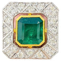 5.22 Carat Emerald Ring in 18K White Gold