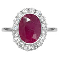4.30 Carat Ruby Ring in 18K White Gold