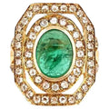 2.70 Carat Emerald and Diamond Ring in 18K Gold