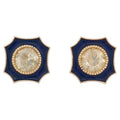 2.93 Carat Old Mine Cut Diamond Earrings (14K Gold)