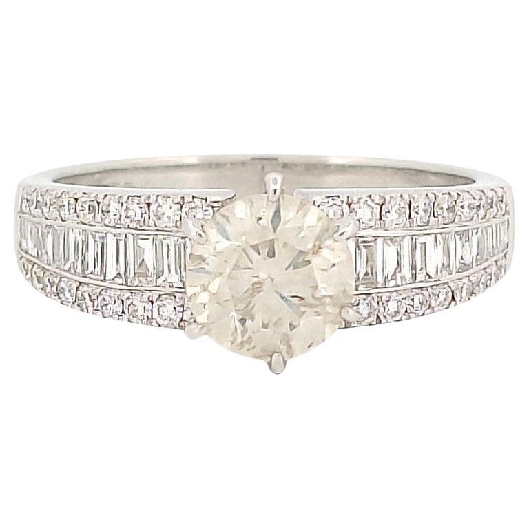 1.03 Carat Diamond Studded Solitaire Ring (18K Gold)