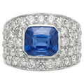 3.56 Carat Ceylon Blue Sapphire Antique Style Ring (14K Gold)