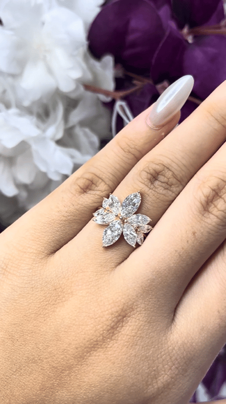 2.202 carat Marquise Lab Diamond in 3.85 grams 14K Yellow Gold ring