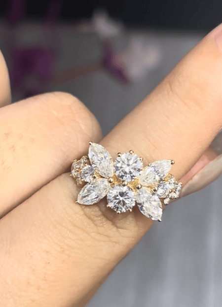 2.93 carat Lab Diamond 14K Yellow Gold ring