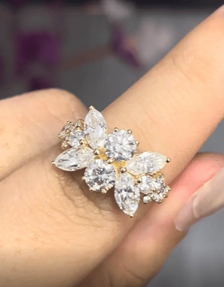 2.93 carat Lab Diamond 14K Yellow Gold ring