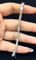 10.04 Carat Lab Diamond Silver Bracelet