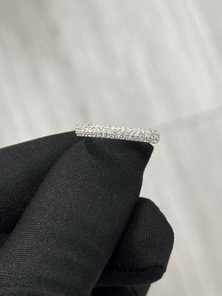 0.59 Carat Half-Eternity Lab Diamonds Ring in 14K WG