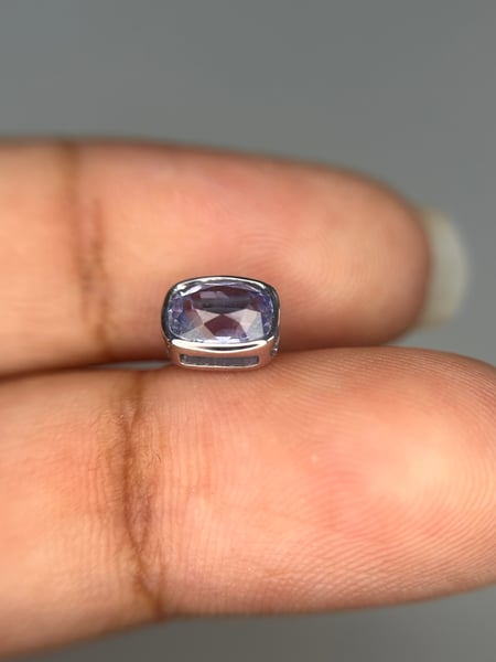 0.97 Carat Lavender Sapphire Pendant Necklace in 14K White Gold
