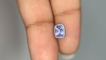 0.97 Carat Lavender Sapphire Pendant Necklace in 14K White Gold