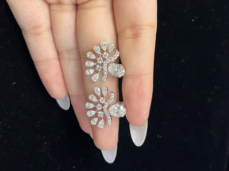 4.54 Carat Lab Diamond in 14K White Gold Earrings