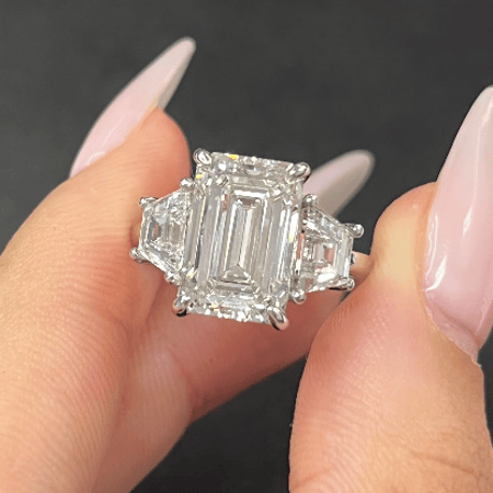 5 Carat Lab Diamond in 14K White Gold Ring
