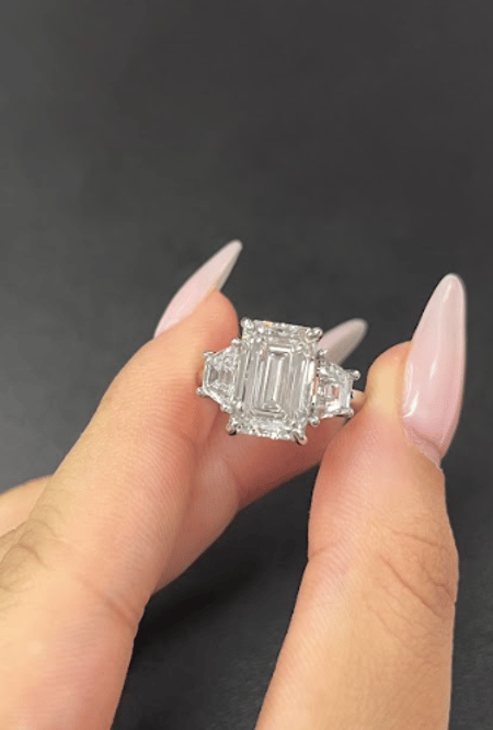 5 Carat Lab Diamond in 14K White Gold Ring