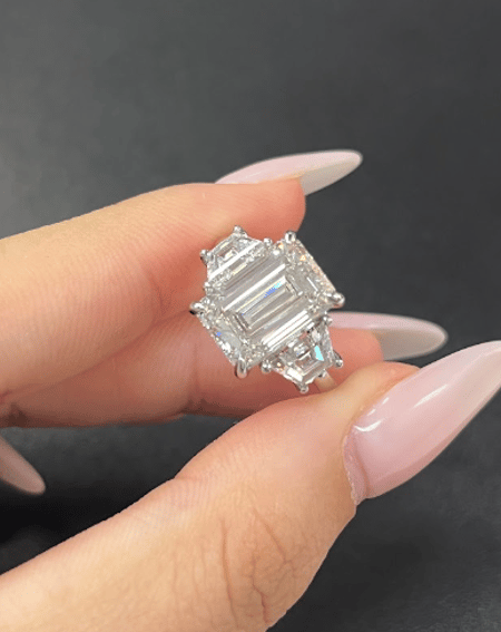 5 Carat Lab Diamond in 14K White Gold Ring