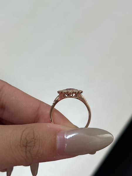 1.59 Carat Ruby 14K Pink Gold Ring