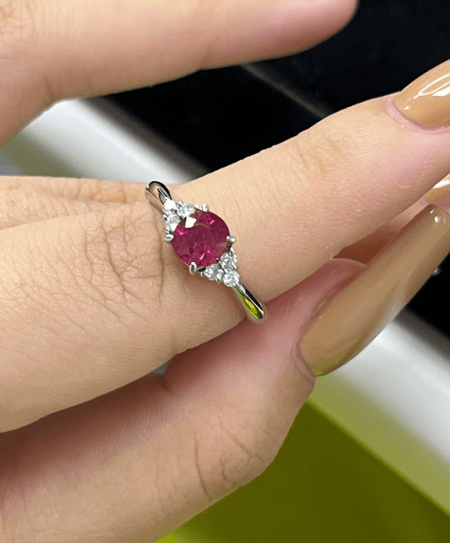 1.02 Carat Ruby PT900 ring
