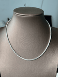7.91 carat Round Lab Diamond in 15.11 grams 18K White Gold Nacklace
