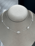3.55 carat Marquise Lab Diamond in 3.18 grams 14K White Gold Pendant