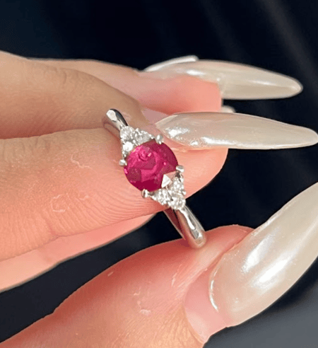 1.02 Carat Ruby PT900 ring