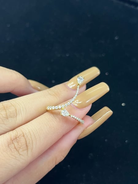 0.54 carat Lab diamond 18K Yellow gold ring