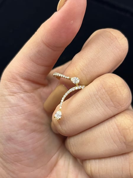 0.54 carat Lab diamond 18K Yellow gold ring