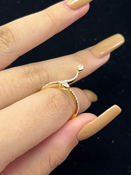 0.54 carat Lab diamond 18K Yellow gold ring