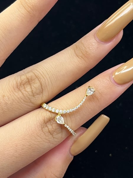 0.54 carat Lab diamond 18K Yellow gold ring