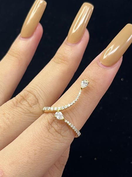 0.54 carat Lab diamond 18K Yellow gold ring