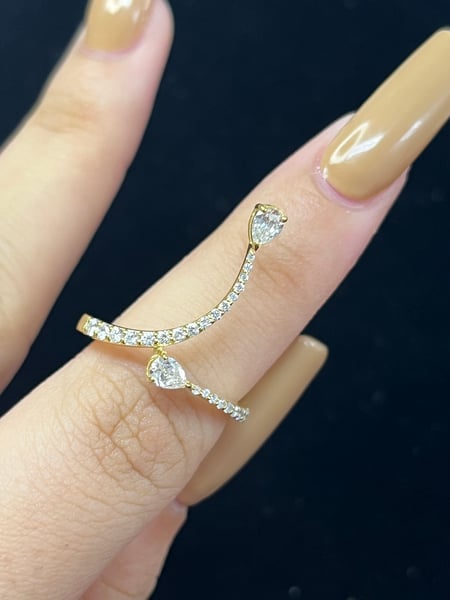 0.54 carat Lab diamond 18K Yellow gold ring