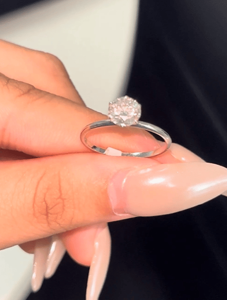 1.01 carat Round Lab Diamond 14K White Gold Solitaire ring