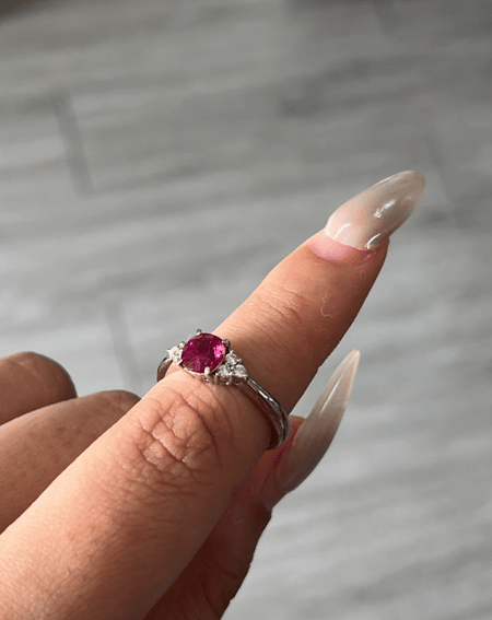 1.02 Carat Ruby PT900 ring