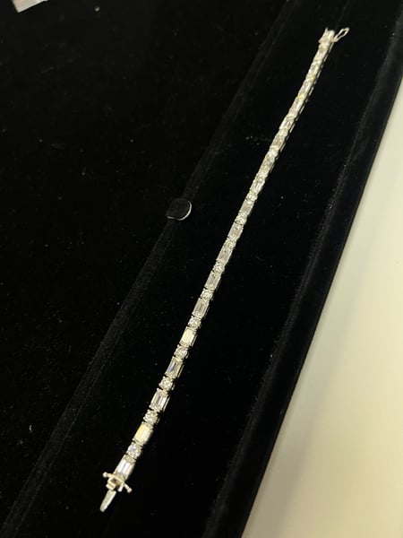 10.04 Carat Lab Diamond Silver Bracelet