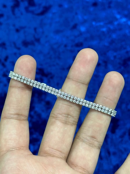 4.15 ct Lab Diamond 18K White Gold Tennis Bracelet