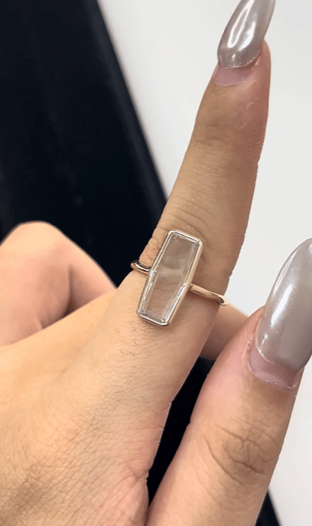 2.46 Carat Portrait Cut Lab Diamond 14K Yellow Gold Ring