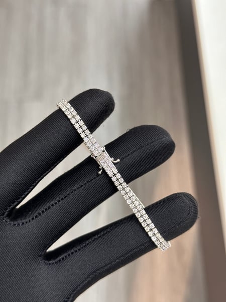 4.15 ct Lab Diamond 18K White Gold Tennis Bracelet